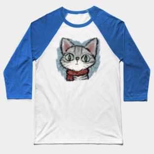 Portrait of an American Shorthair Kitten Baseball T-Shirt